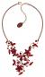 Preview: Twisted Flowers necklace in red/antique copper (large) - Konplott